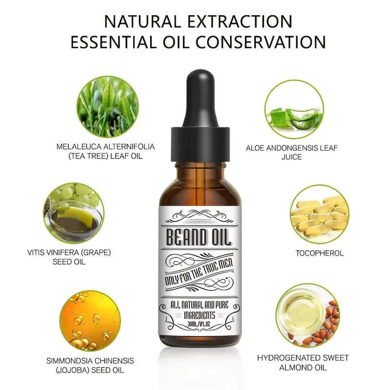 Natural Organic Beard Oil with Shea Butter for Men 1 oz